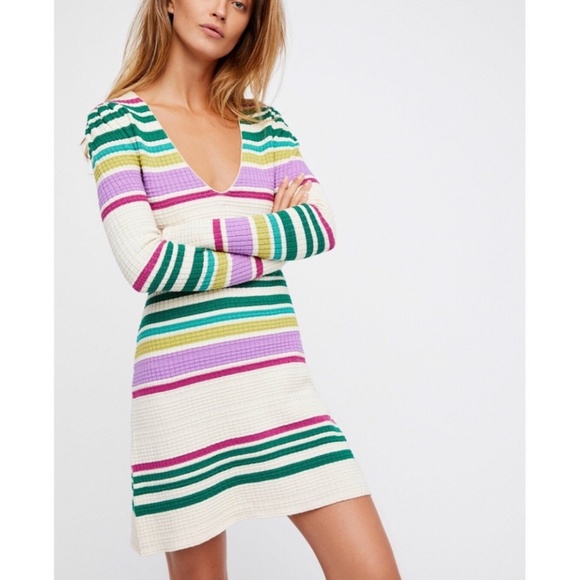 Free People Dresses & Skirts - Free People Striped Sweater Dress